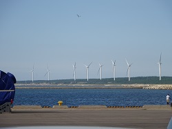 風力発電施設と建設現場の見学④